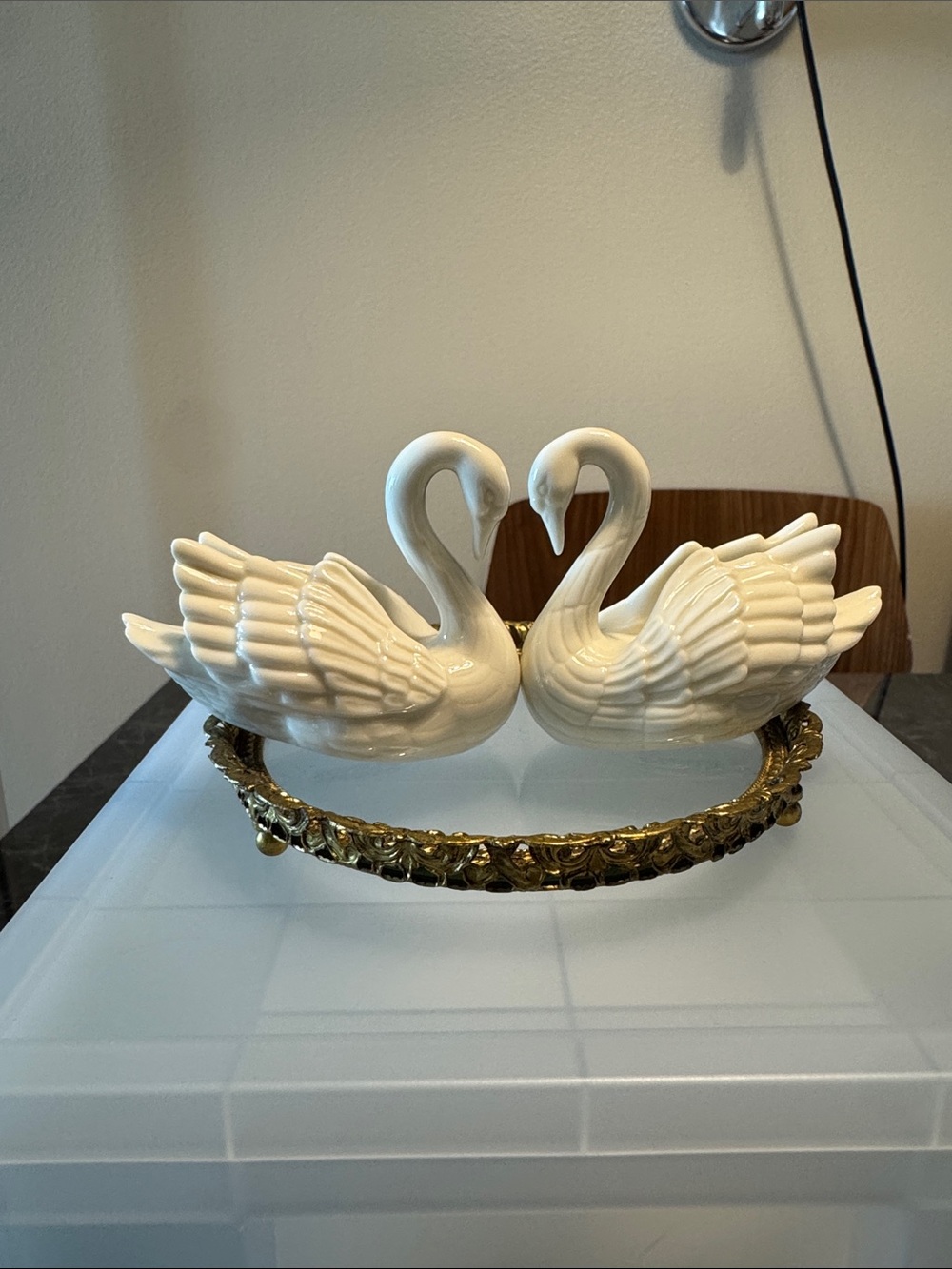 Lenox Swan Set Cake Toppers Card Holders